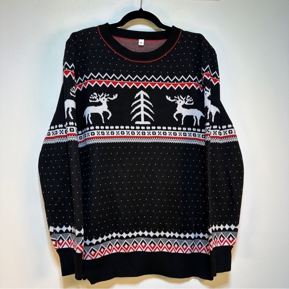 Ugly Christmas Sweater | Women’s Reindeer Tree Holiday Knit | Size XL - Picture 1 of 5
